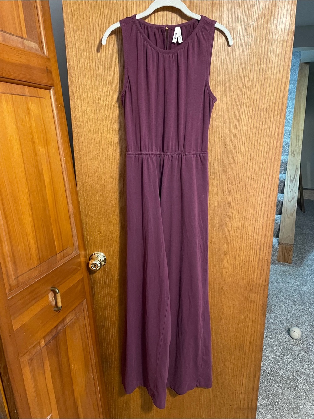 Pact Organic Cotton Jumpsuit Sz M Cutout back.